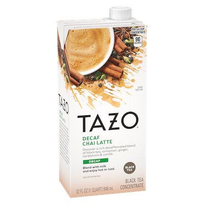 TAZO® Tea Concentrate Decaf Chai Latte 1:1 6 x 32 oz - 